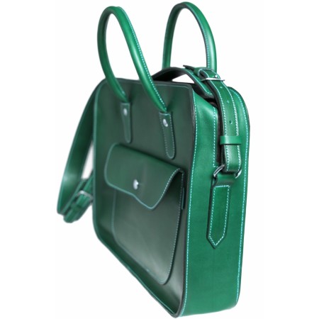 Maletín ejecutivo de cuero con funda extraíble para portátil
