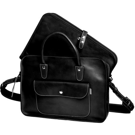Maletín ejecutivo de cuero con funda extraíble para portátil