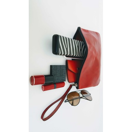 Cartera de mano 100% piel auténtica
