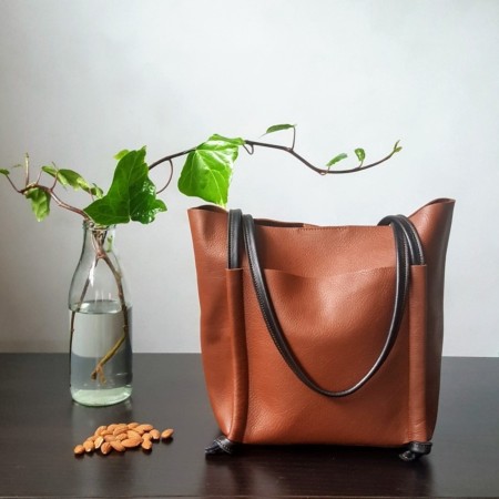 Bolso Shopper Grande de Pel Soul | Corzo Artesanía