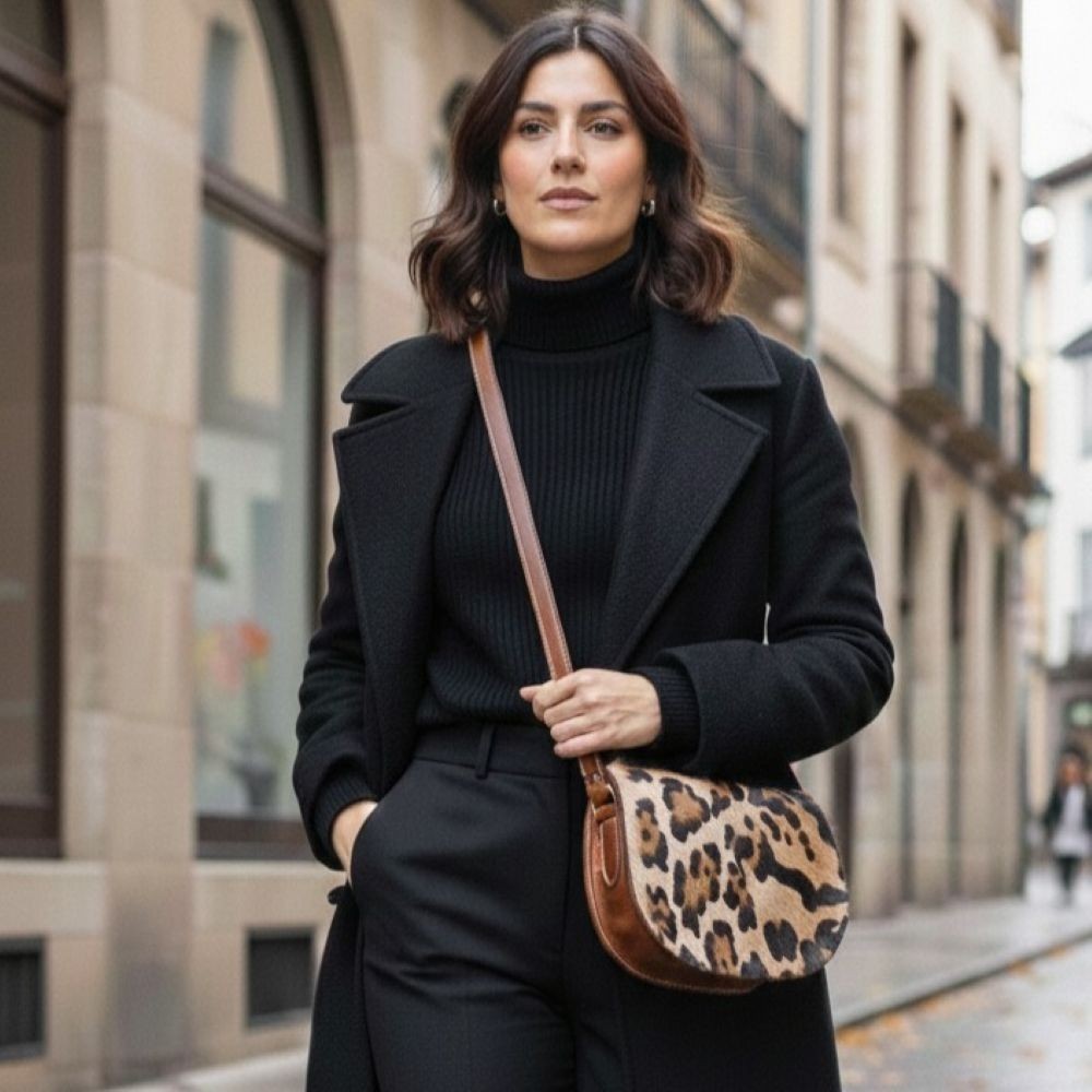 Bolso ORIGEN de piel artesanal | Animal print  | Corzo Artesania