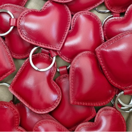 Amore – Corazón Llavero o Charm de cuero