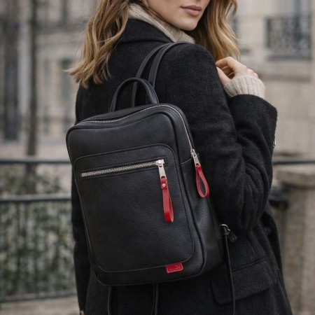 Mochila de Piel Mujer Aura - Taller artesanal en Galicia