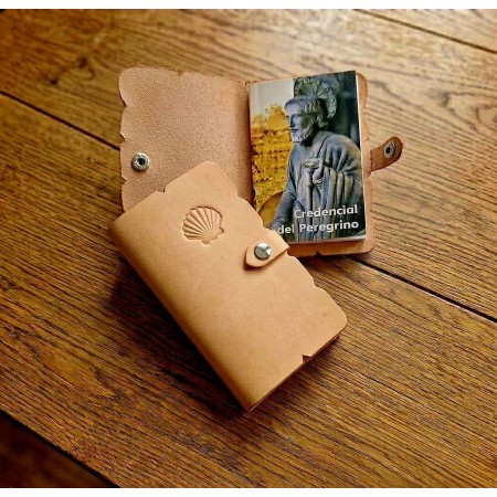 Funda Credencial Peregrino de Piel | Corzo Artesanía